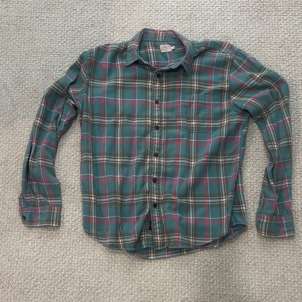 Faherty Men's Plaid Button-Down Shirt - Teal And Red